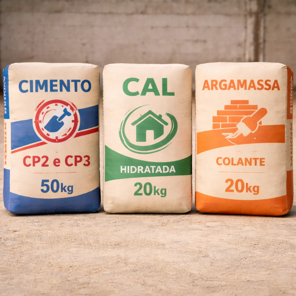 Cimento, Argamassa, Argila e Cal