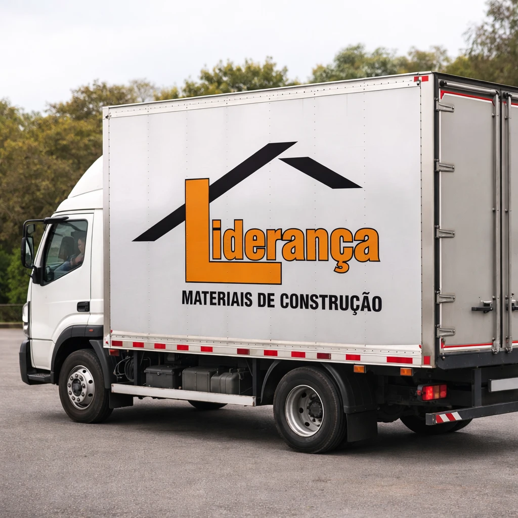 Caminhão de entrega de materiais de construção